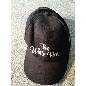 The White Rat Visor Adult Womens One Size Adjustable Black Rare